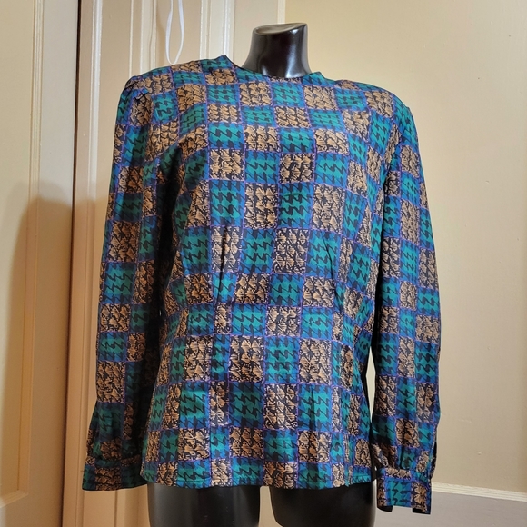 Vtg Susan Hutton Maxi Women's Dress Pleated Skirt and Blouse Set - Picture 4 of 8